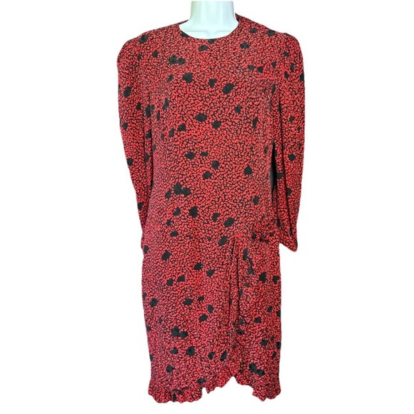 Escada by Margaretha Ley Leopard Print Dress Women’s Size US 8/GE 38 Red Black - Picture 1 of 11